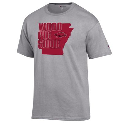 Arkansas Champion State Woo Pig Sooie Tee