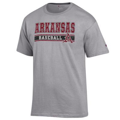 Arkansas Champion Baseball Bar Stack Tee