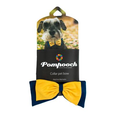 Pomchie Navy and Yellow Pompooch Bowtie