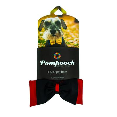 Pomchie Black and Red Pompooch Bowtie