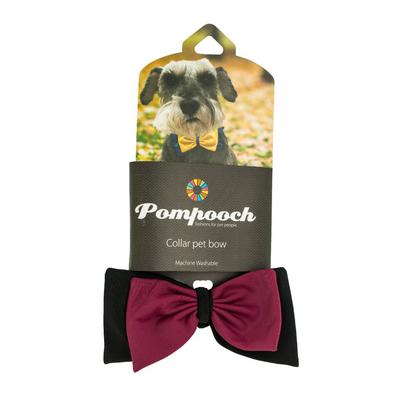 Pomchie Burgundy and Black Pompooch Bowtie