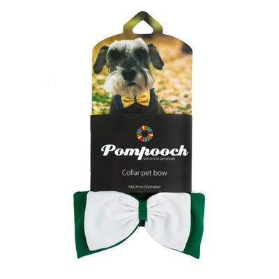 Pomchie Green and White Pompooch Bowtie