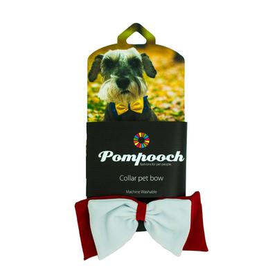 Pomchie Crimson and White Pompooch Bowtie