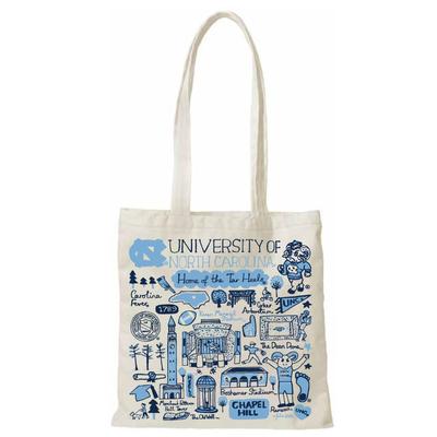 UNC Tar Heels Julia Gash Slim Canvas Tote