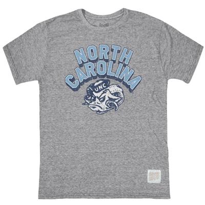 UNC Retro Brand Arch Logo Streaky Short Sleeve Tee