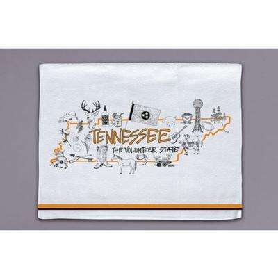 Magnolia Lane State Icons Towel