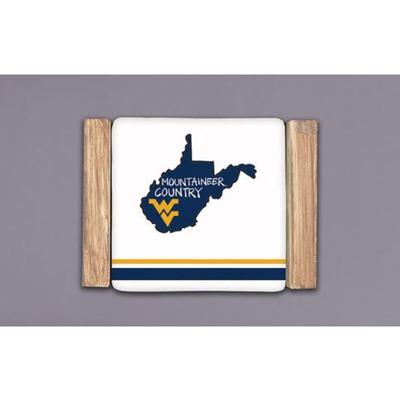 West Virginia Magnolia Lane Mountaineers Country Coaster Set