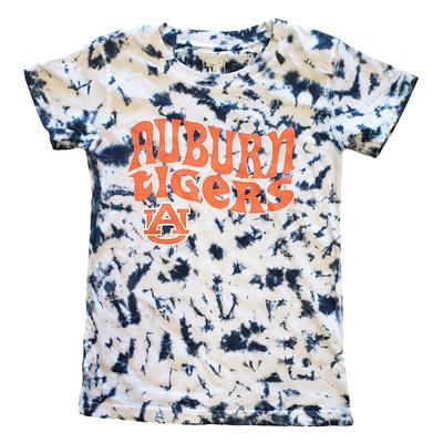 Auburn Wes & Willy Girls Tie Dye Retro Tee
