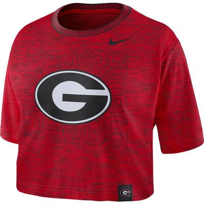 Georgia Nike Women's Slub Crop Tee