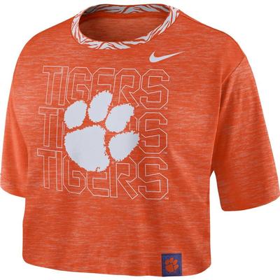 Clemson Nike Women's Slub Crop Tee