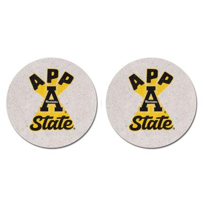 Appalachian State Legacy Retro Over Under 2 pk Car Coasters