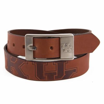 Kentucky Eagles Wings Brandish Leather Belt