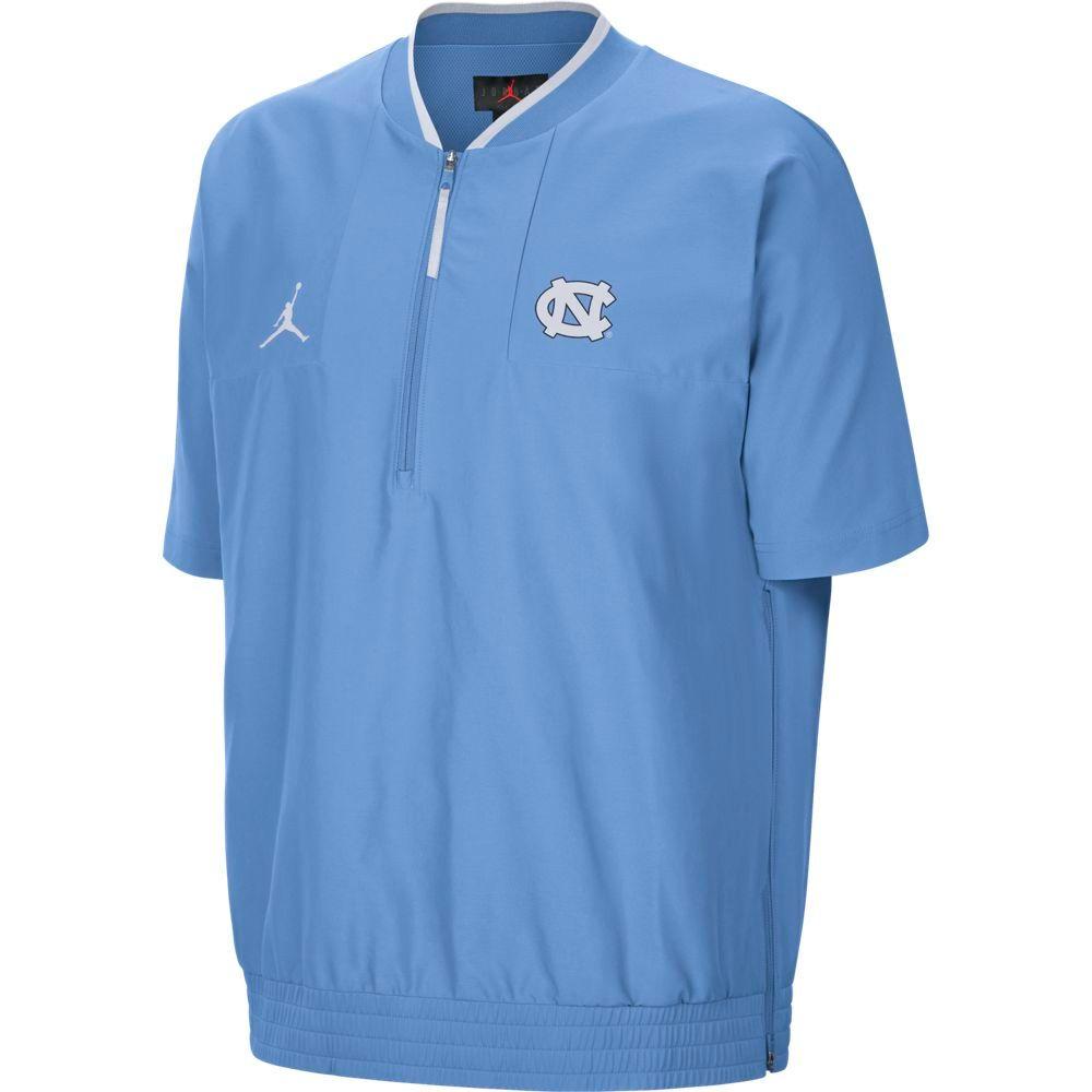 UNC UNC Men's Nike Jordan Brand Lightweight Coach Short Sleeve Jacket