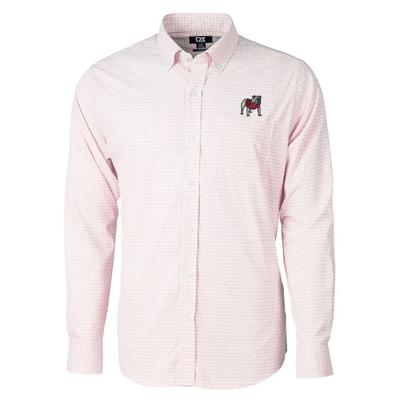 Georgia Cutter and Buck Versatech Tattersall Dress Shirt