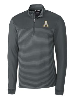 Appalachian State Cutter and Buck Men's Traverse Stripe 1/2 Zip Pullover