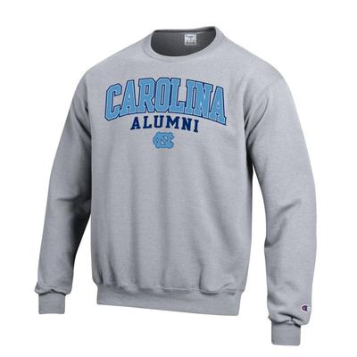 UNC Screen Fleece Alumni Crew Neck - Grey