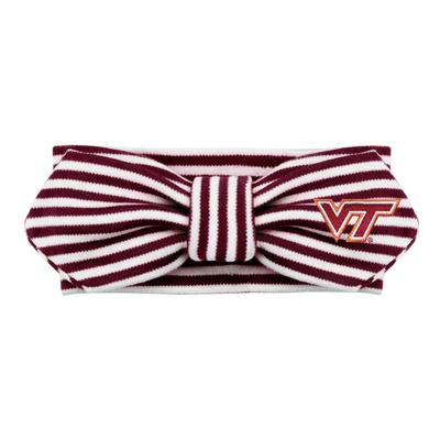 Virginia Tech Infant Creative Knitwear Striped Knot Headband