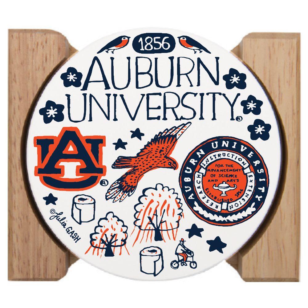  Auburn Tigers Julia Gash Drink Coasters (4 Pack)