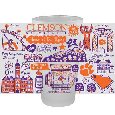 Clemson Tigers Julia Gash 16oz Frosted Pint Glass