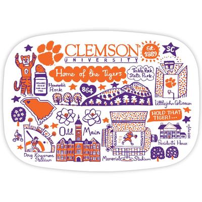 Clemson Tigers Julia Gash 14 inch Serving Platter
