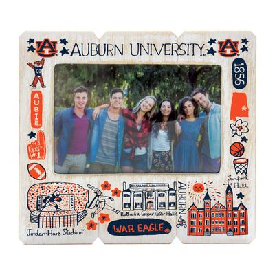 Auburn Tigers Julia Gash 4 X 6 Distressed Frame
