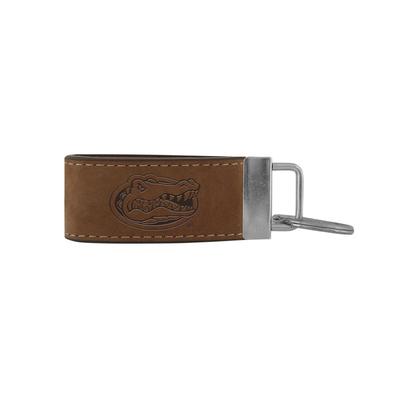Florida Zeppro All Leather Embossed Key Fob