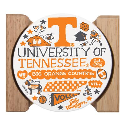 Tennessee Vols Julia Gash Drink Coasters (4 Pack)