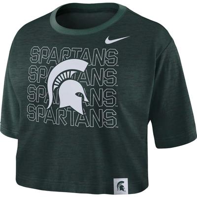 Michigan State Nike Women's Slub Crop Tee