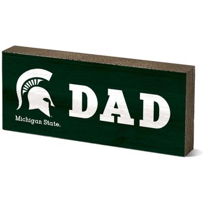 Michigan State Legacy Dad Mini Table Block