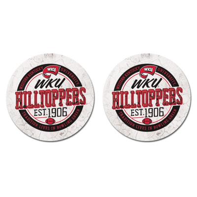 Western Kentucky Legacy 2pk Ring of Honor Car Coaster