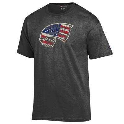 Western Kentucky Champion Giant Logo Flag Fill Americana Tee