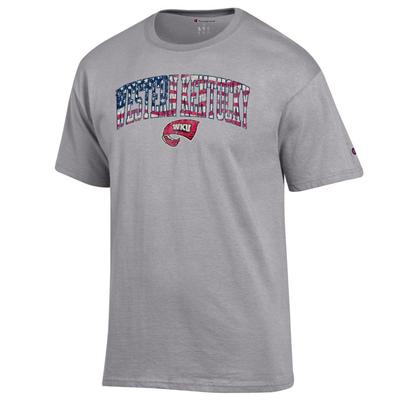 Western Kentucky Champion Arch Flag Fill Americana Tee