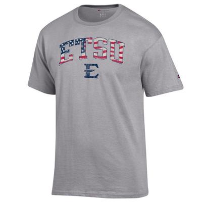 ETSU Champion Arch Flag Fill Americana Tee
