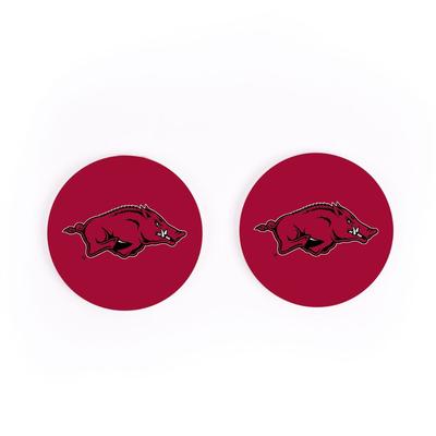 Arkansas 2pk Razorbacks Car Coaster