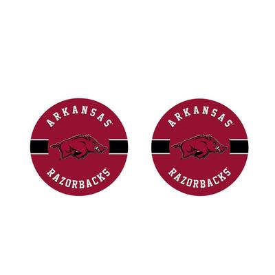 Arkansas 2pk Striped Car Coaster
