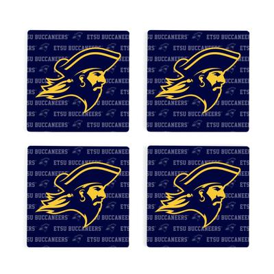 ETSU 4pk Primary Repeat Logo Coaster