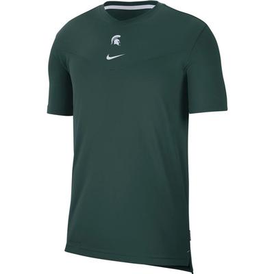 Michigan State Men's Nike Coach UV Short Sleeve Top