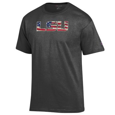 LSU Champion Giant Logo Flag Fill Americana Tee