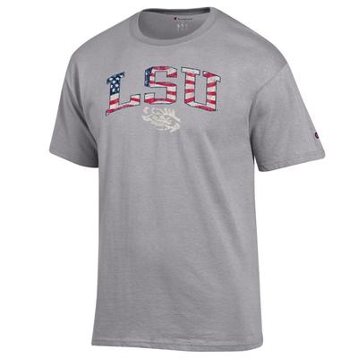 LSU Champion Arch Flag Fill Americana Tee