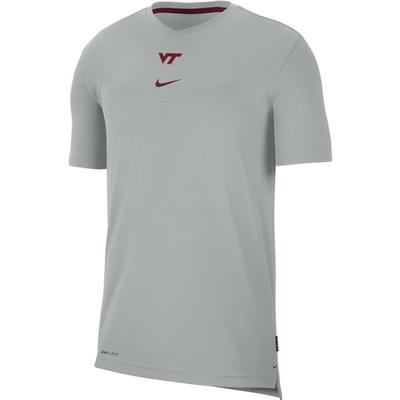 Virginia Tech Men's Nike Coach UV Short Sleeve Top
