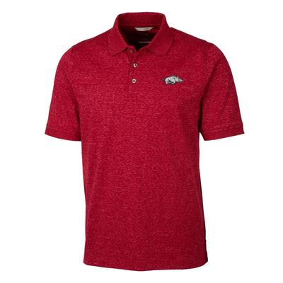 Arkansas Cutter & Buck Men's Advantage Space Dye Polo