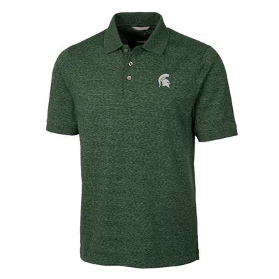 Michigan State Cutter & Buck Men's Advantage Space Dye Polo