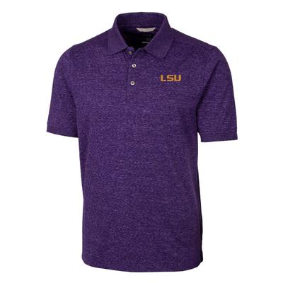 LSU Cutter & Buck Men's Advantage Space Dye Polo