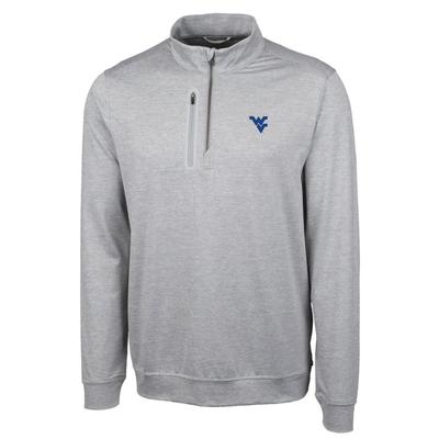 West Virginia Cutter & Buck Men's Stealth Half Zip Pullover
