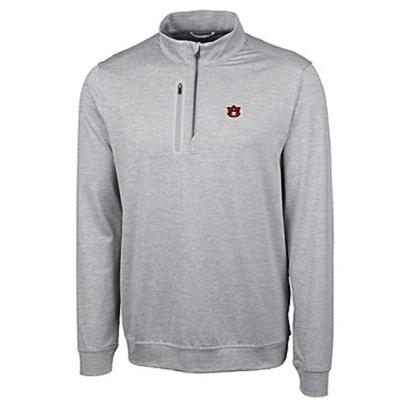 Auburn Cutter & Buck Men's Stealth Half Zip Pullover