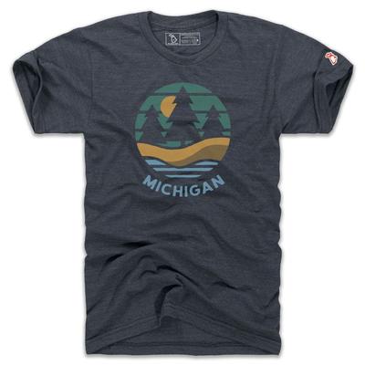 Mitten Michigan Shoreline Short Sleeve Tee