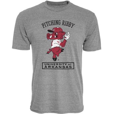 Arkansas Reserve Men's Pitching Ribby Tri Blend Tee