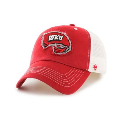 Western Kentucky 47 Brand Frayed Patch Trucker Flex Fit Hat