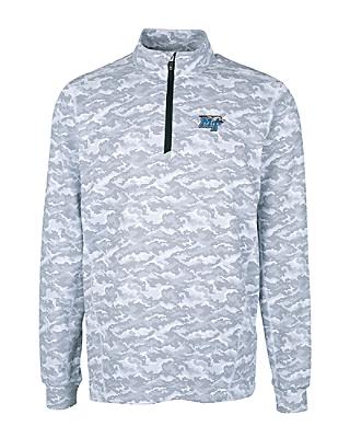 MTSU Cutter and Buck Men's Traverse Camo Print 1/2 Zip Pullover