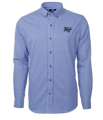 MTSU Cutter and Buck Men's Versatech Multi Check Dress Shirt